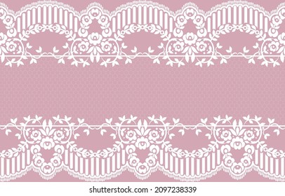 Patrón de encaje sin foco, fondo vectorial de flor vintage.