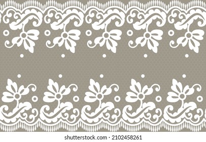 Patrón de encaje sin foco, fondo vectorial de flor vintage.