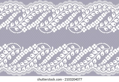 Seamless lace pattern, flower vintage vector background.