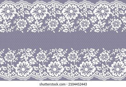 Seamless lace pattern, flower vintage vector background.