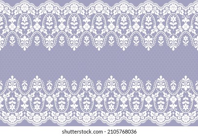 Seamless lace pattern, flower vintage vector background.