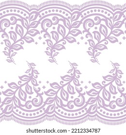Patrón de encaje sin foco, fondo vectorial de flor vintage.