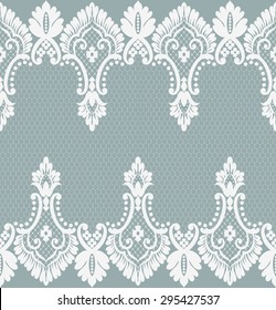 Seamless lace pattern, flower vintage vector background.