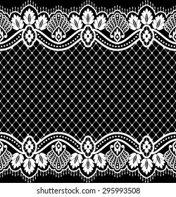 Seamless lace pattern, flower vintage vector background.
