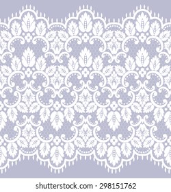 Seamless lace pattern, flower vintage vector background.