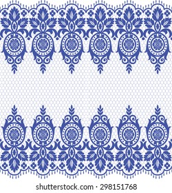 Seamless lace pattern, flower vintage vector background.