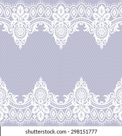 Seamless lace pattern, flower vintage vector background.