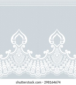 Seamless lace pattern, flower vintage vector background.