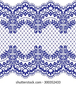 Seamless lace pattern, flower vintage vector background.