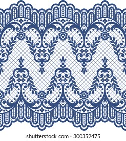 Seamless lace pattern, flower vintage vector background.
