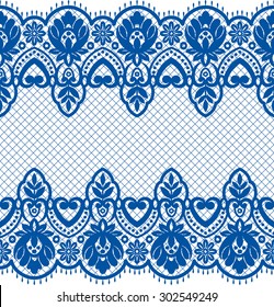 Seamless lace pattern, flower vintage vector background.