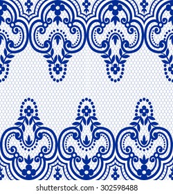 Seamless lace pattern, flower vintage vector background.
