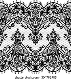 Seamless Lace Pattern Flower Vintage Vector Stock Vector (Royalty Free ...