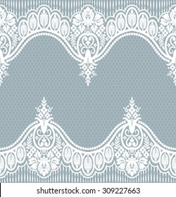 Seamless lace pattern, flower vintage vector background.