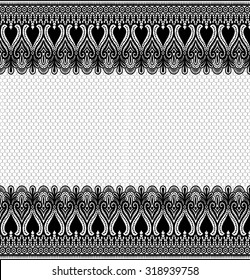 Seamless lace pattern, flower vintage vector background.