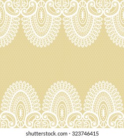 Seamless lace pattern, flower vintage vector background.