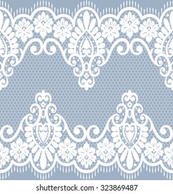 Seamless lace pattern, flower vintage vector background.