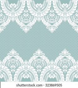 Seamless lace pattern, flower vintage vector background.