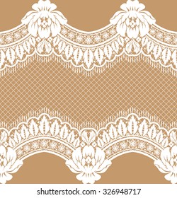 Seamless lace pattern, flower vintage vector background.