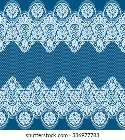 Seamless lace pattern, flower vintage vector background.