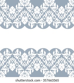Seamless lace pattern, flower vintage vector background.