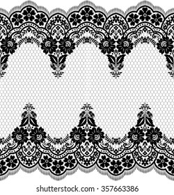 Seamless lace pattern, flower vintage vector background.