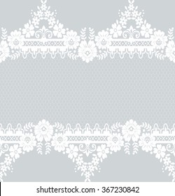 Seamless lace pattern, flower vintage vector background.