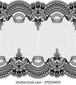 Seamless lace pattern, flower vintage vector background.