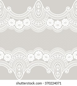 Seamless lace pattern, flower vintage vector background.