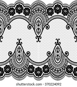 Seamless lace pattern, flower vintage vector background.