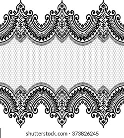 Seamless lace pattern, flower vintage vector background.