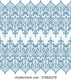 Seamless lace pattern, flower vintage vector background.