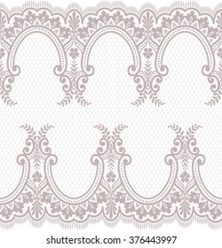 Seamless lace pattern, flower vintage vector background.