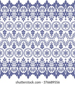Seamless lace pattern, flower vintage vector background.