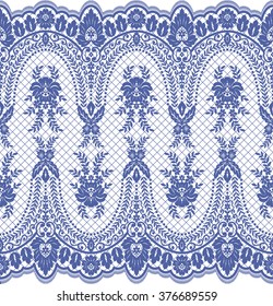 Seamless lace pattern, flower vintage vector background.