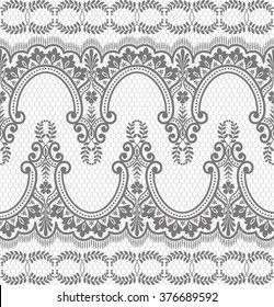 Seamless lace pattern, flower vintage vector background.