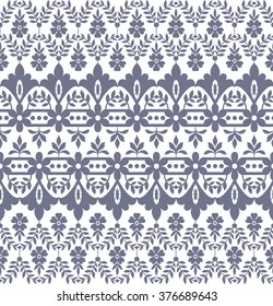 Seamless lace pattern, flower vintage vector background.