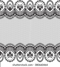 Seamless lace pattern, flower vintage vector background.