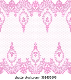 Seamless lace pattern, flower vintage vector background.