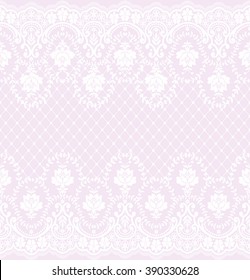 Seamless lace pattern, flower vintage vector background.
