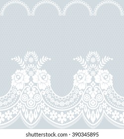 Seamless lace pattern, flower vintage vector background.