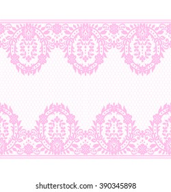 Seamless lace pattern, flower vintage vector background.