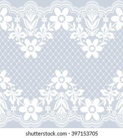 Seamless lace pattern, flower vintage vector background.