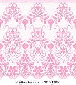 Seamless lace pattern, flower vintage vector background.