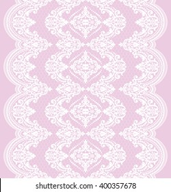 Seamless lace pattern, flower vintage vector background.