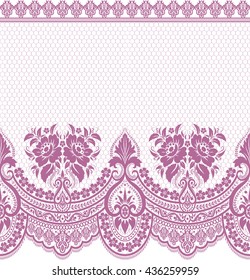 Patrón de encaje, fondo vectorial floral.