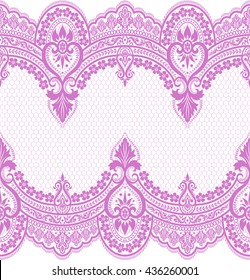 Seamless lace pattern, flower vintage vector background.