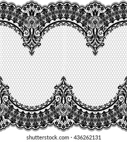 Seamless lace pattern, flower vintage vector background.