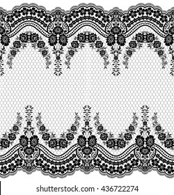Seamless lace pattern, flower vintage vector background.