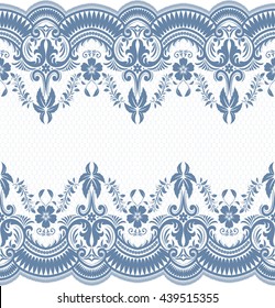 Seamless lace pattern, flower vintage vector background.